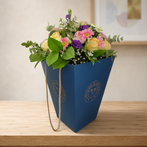 Premium Flora Bag – Large Navy Blue [40 sets]