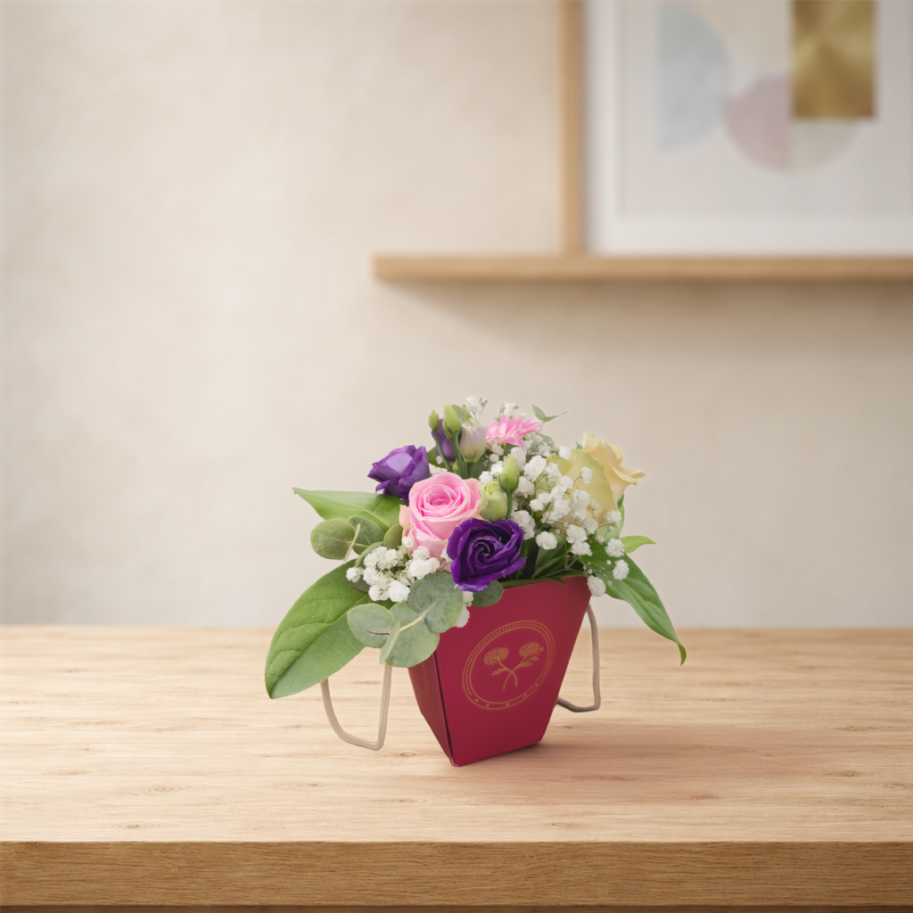 Premium Flora Bag – Mini Bordeaux Red [150 sets]