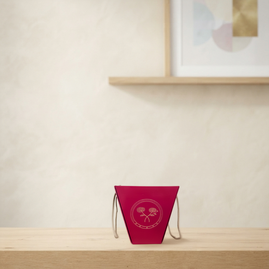 Premium Flora Bag – Mini Bordeaux Red [150 sets]