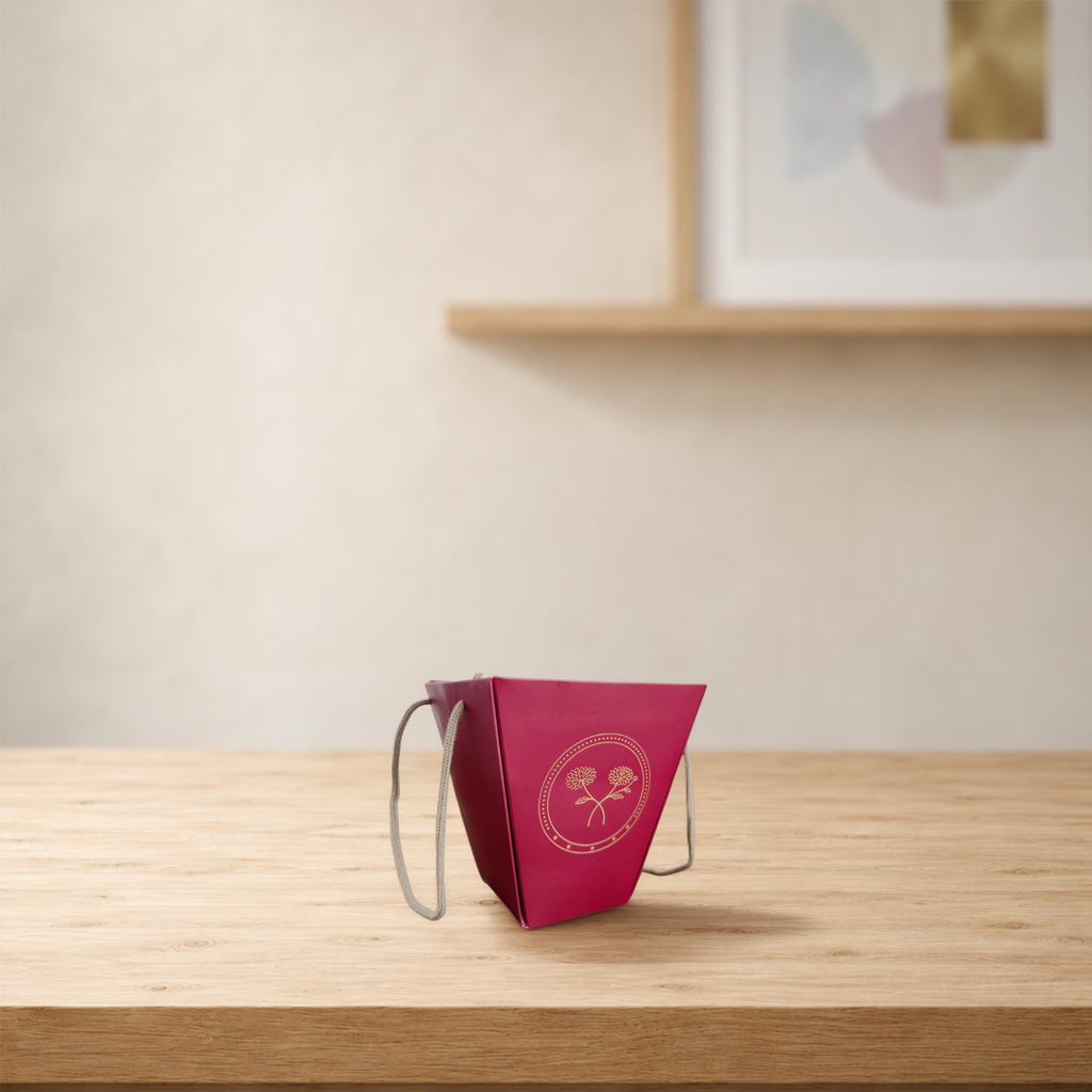 Premium Flora Bag – Mini Bordeaux Red [150 sets]
