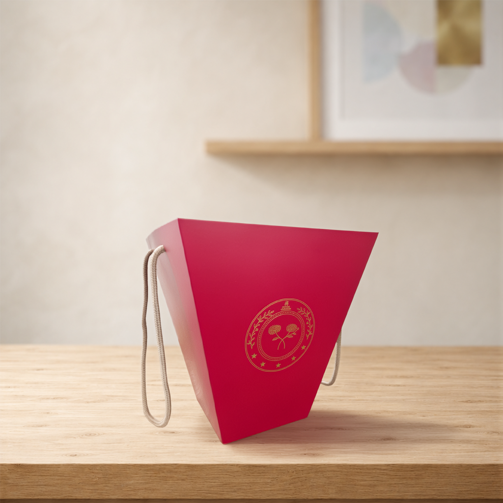 Premium Flora Bag – Standard Bordeaux Red [50 sets]