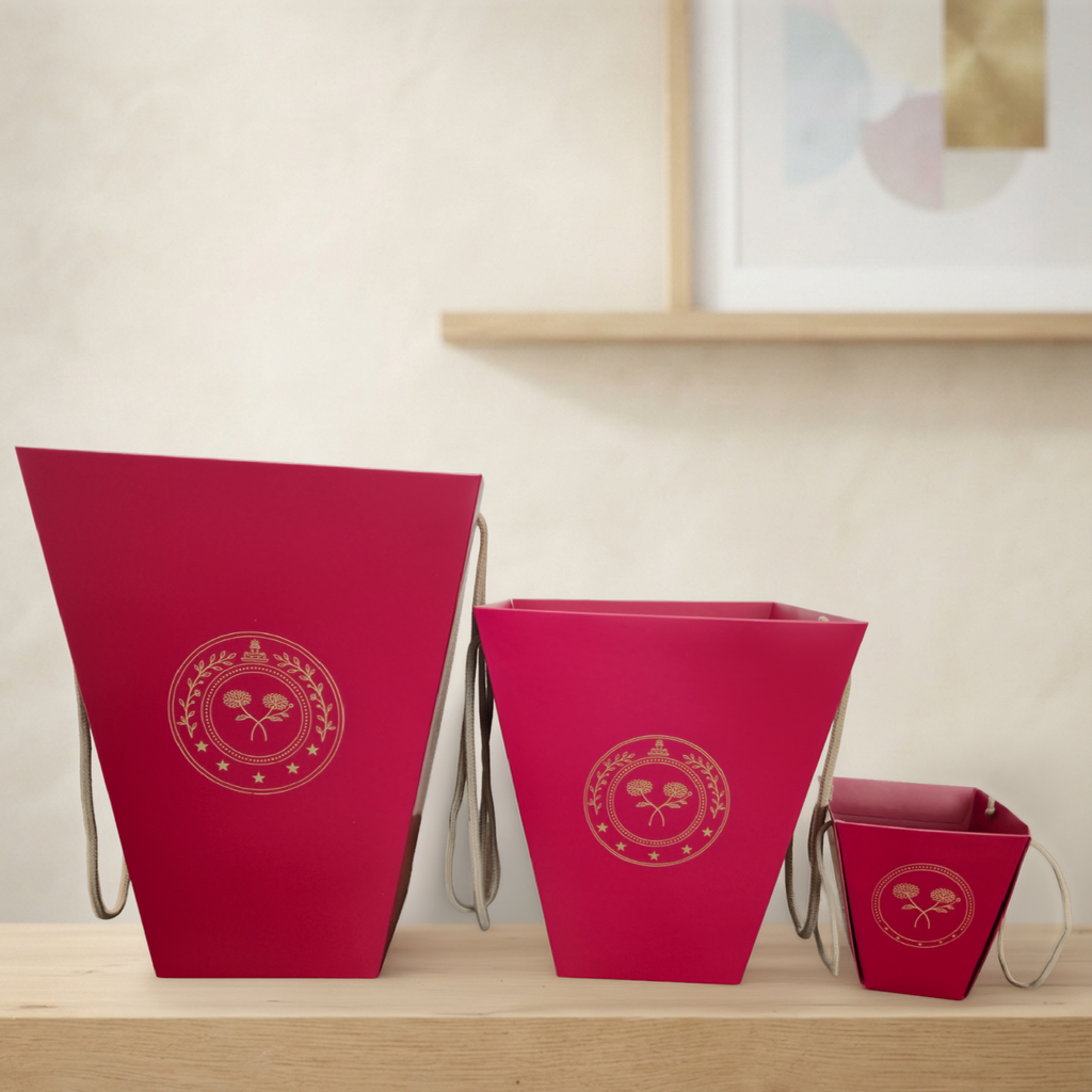 Premium Flora Bag – Standard Bordeaux Red [50 sets]